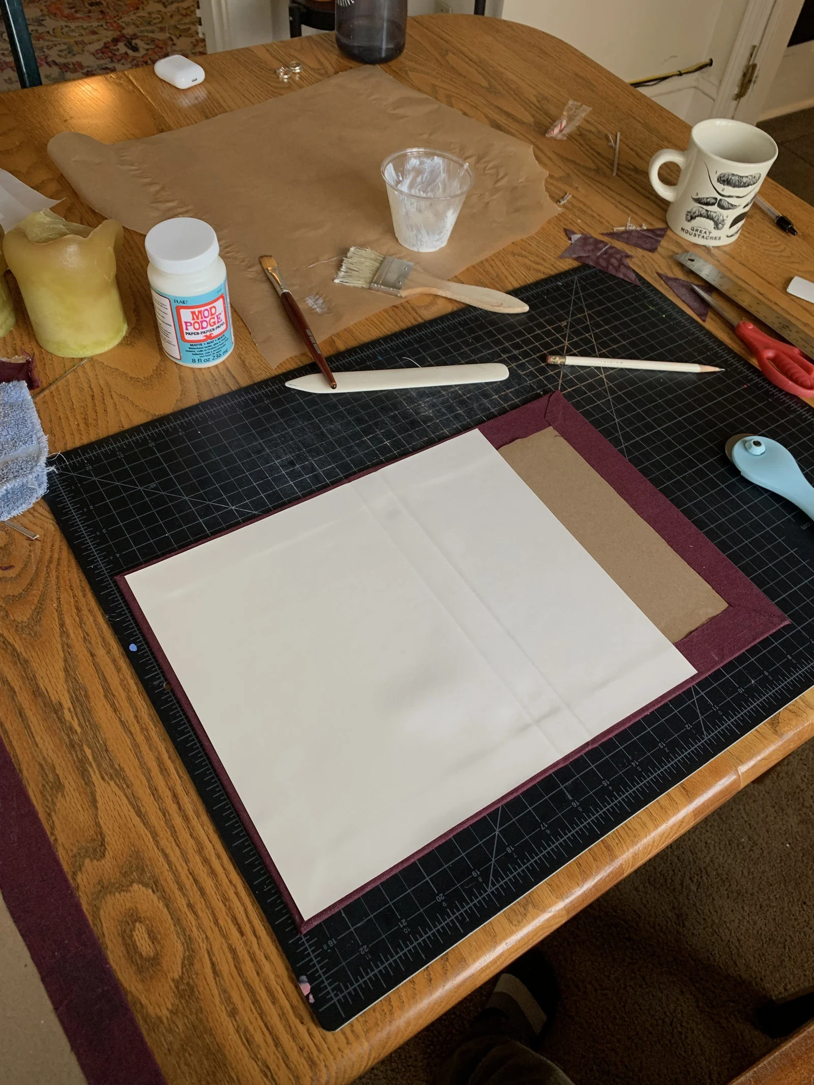 Preparing the book cloth and binding