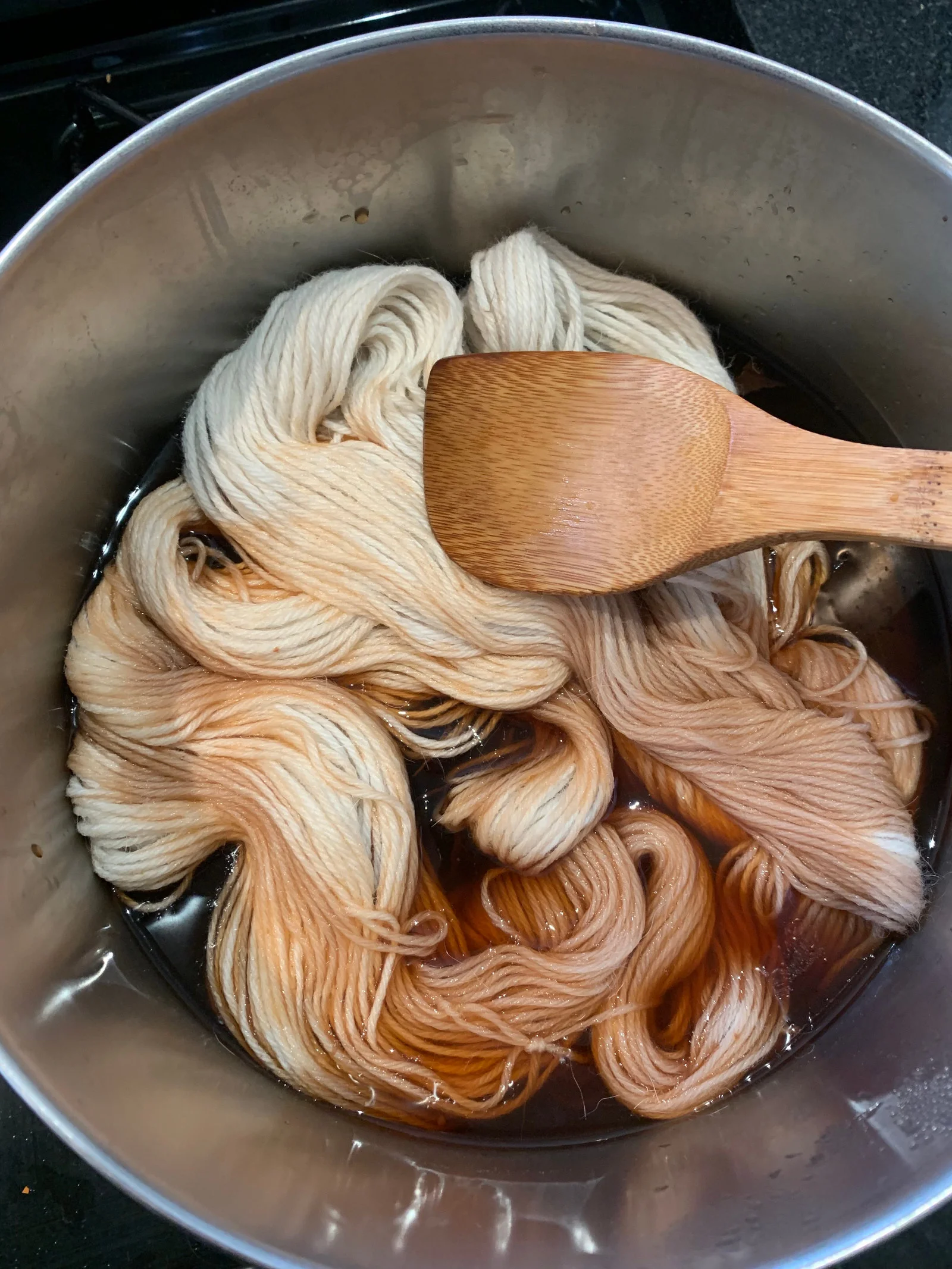 Yarn in the dye pot